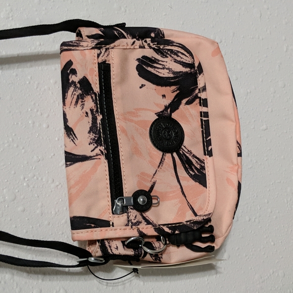 Kipling Live Light - Coral Flower Crossbody W/Adjustable Straps - Picture 1 of 6